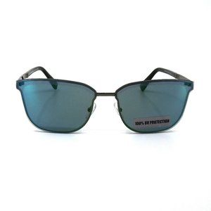 ERMENEGILDO ZEGNA “EZ0086” Gunmetal Silver & Hunter Green Sunglasses